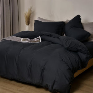 1pc Solid Color Duvet Cover 100% Washed Cotton Quilt Cover Japanese Minimalist Style Bedding Single Double King Queen Size Bed2026