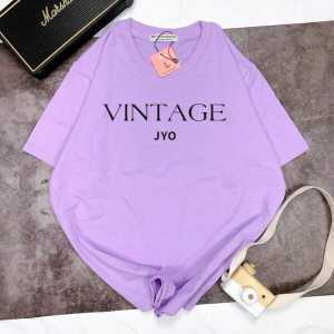 Áo Thun Cotton Tee In Vintage Đủ Màu Full Size