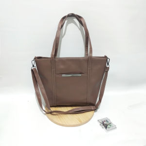 Totebag wanita polos kulit sintetis tas bahu totbag tali panjang shoulder bag cewek tas tote kuliah