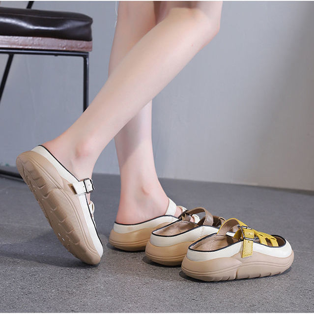 Half Shoes for Women Ladies Shoes Casual Mules Slip On Shoes Women
