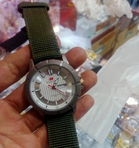 Best Seller Bisa Bayar ditempat Jam Tangan Pria SWIS ARMI diameter 45cm Tali Kanvas
