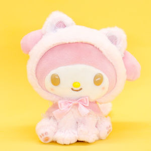 Cute sanrio dress up kuromi plushie cat cinnamoroll plush toy melody doll kid birthday gift