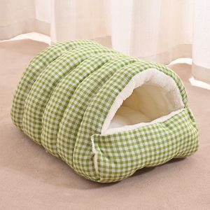 DORADO Ấm áp và thoải mái Giường mèo nhồi bông Bông dày Cờ caro Chó con  Đa kích thước Chỗ vệ sinh cho chó đã đóng Đồ dùng cho thú cưng