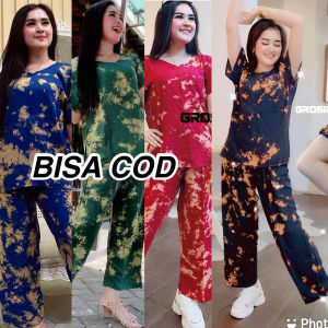 SETELAN WANITA Tie Dye Piyama SETELAN/ SATU SET BAJU DAN CELANA/ BAJU SETELAN WANITA DEWASA/ MOTIF TERBARU 2020 SELEBGRAM/ BISA COD CLOTHES PROJECT