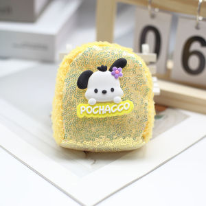 New Colorful Sequin Coin Purse Cartoon CuteChildrens Plush Bag Keychain Pendant Earphone Storage