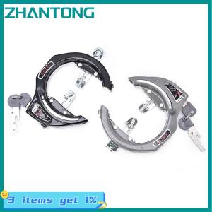 ZHANTONG โซ่เหล็กกันขโมยล็อคจักรยานเสือภูเขาพร้อมกุญแจ