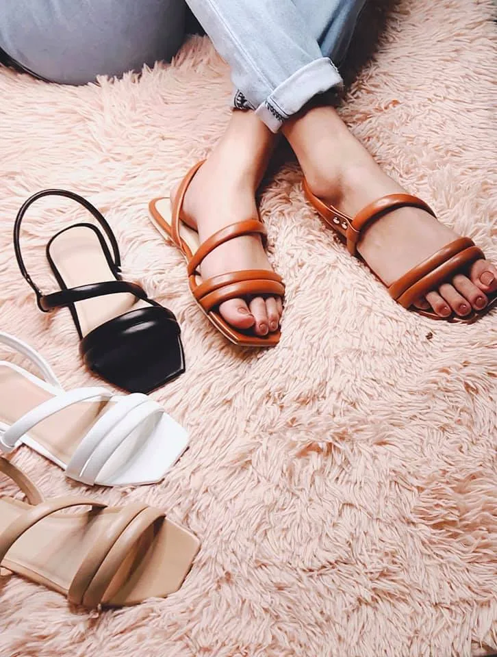 Flat sandals for women on sale double strap sandals for ladies korean style sandals high quality