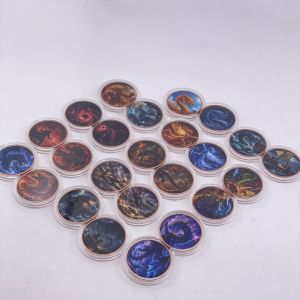【discount store】Dragon Collection .999 Copper Coin Fantasy Fire Water Galaxy Dragon Commemorative Medal Collectible Coin  Souvenir Gift
