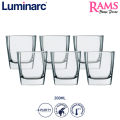 Luminarc 6 Pcs Sterling Old Fashioned Tumbler Set / Microwave Safe / Old Fashion Glass Set / Drink Set. 