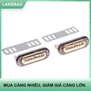 【LAKEBAO】 2 cái nhãn kim loại thủ công thẻ hình bầu dục cho quần áo Quần jean túi giày đồ thủ công tự làm