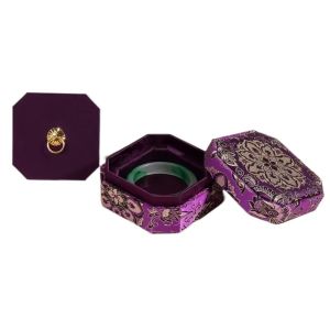 HUIHEYU Vintage Embroidery Bracelet Box Luxury Jewelry Display Pendant Necklace Ring Storage Mini Delicate Velvet Jewelry Box Women