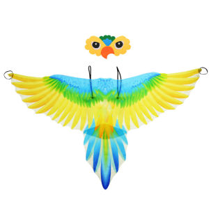 Halloween childrens parrot wings cape bird headgear performance props cosplay