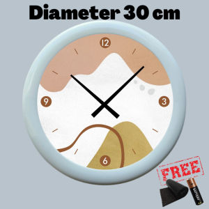 Jam Dinding SDOLCINATO Series Diameter Besar 30cm Unik Estetik Sweep Silent Movement