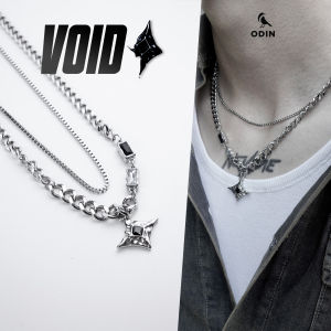Dây chuyền ODIN The Void-Thiết kế layer 2 dây-Phong cách Street-wear x Gothic x Retro-Thép Titan 316L-Full Box ODIN
