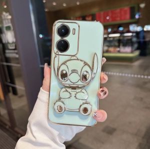 เคส สติชกระจก ขาตั้ง หมุนได้  360องศา สำหรับรุ่น Xiaomi Redmi A3 Redmi9A Redmi 13C Redmi 12C Redmi 10C Redmi A2Plus  เคสฝาหลังนิ้ม กันกระเเทรก การ์ตูน น่ารัก