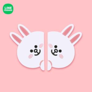 100% Authentic Line Friends Car Door Shock Absorber Anti-collision Sticker Silicone Pad Car Door Closing Anti-shock Protection Soundproof Silent Buffer Stickers Gasket Universal Auto Accessories LFB195