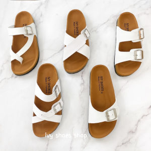 💎รองเท้าแตะวินเทจผู้หญิง สีขาวคลาสสิก 6 แบบสวยงาม ดีไซน์เท่ๆ ใส่ได้ทุกโอกาส