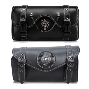 Phía Trước Ngã Ba Túi treo tay lái trước xe máy Túi túi dụng cụ Phong Cách Punk Saddlebag Da Lưu Trữ Pouch Xe Máy túi dụng cụ