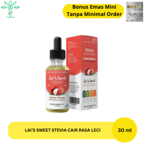 Lais Sweet Stevia Cair Rasa Leci Lychee Flavor 30 ml / Gula stevia Stevia pemanis alami