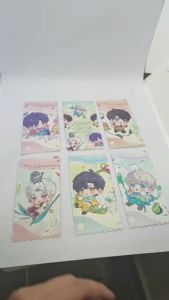 Cute Love and Deepspace Greeting Cards Rafayel Sylus Six Pieces Sparkle Shimmer Card Set Double Sided Print Nature Theme Chibi Illustration Birthday Gift