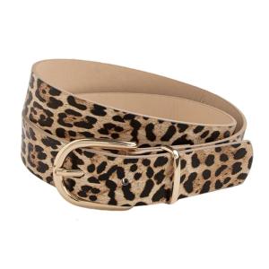 2000s Leopard Pattern PU Wide Belt Adjustable Waistband Pin Buckles Waist Strap For Women Jeans Pants Fashion Accessory