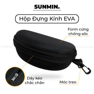 Hộp Đựng Kính Eva Dành Cho Mọi Loại Kính Form Cong Thẳng Có Khoá Kéo Dây Treo