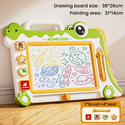 Aoduoyaya Magnetic Drawing Board Colorful Writing Board Erasable Education Toys for Kids Mainan