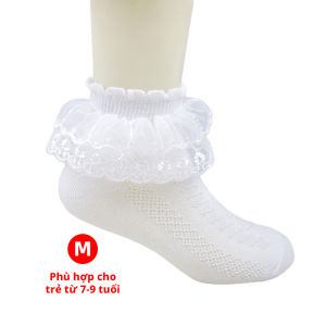 (Giao hàng nhanh) Tất ren công chúa thoáng khí mới cho trẻ em tất khiêu vũ trẻ em thoáng khí tất giữa bắp chân chống trượt cho trẻ em