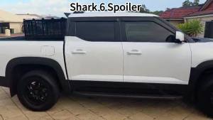 kkmf Rear Window Spoiler ABS Black For BYD Shark 6 Pickup 2024 2025 Car Rear Wing Spoiler Exterior Auto Accessories H5K8Q