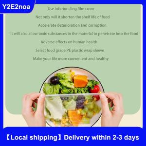 【Local shipping】 100PCS Disposable Food Cover Plastic Fresh-keeping Bag Food Grade Vegetable Fruit Cover Elastic Bowl Cover Kitchen Storage