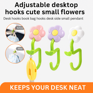 Hook Device Solid Structure Small Flowers Hook Rack Beautify the Environment Soft Material