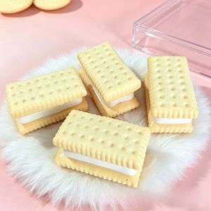 Milk Aroma Waffle Cookies Squeeze Toy Stress Relief Slow Rising Sensory Fidget Toys for Kids and Adults Soft Squeeze Toys