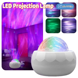 MLADEN Hot Selling Dynamic Northern Aurora LED Night Light Wave Aurora Starry Sky Projection Lampu Malam极光灯