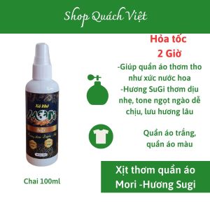 Xịt thơm quần áo mori hương sugi giúp quần áo thơm tho chai 100ml