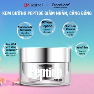 Kem dưỡng Peptide W.Skin Laboratory Hàn Quốc STOP-AGING PEPTIDE CREAM (50ml) giúp cải thiện nếp nhăn cho da căng bóng {Có tem phụ nhập khẩu chính ngạch}