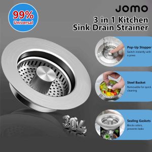 ✅SG Ready Stocks✅ JOMO 3 in 1 Kitchen Sink Drain Strainer