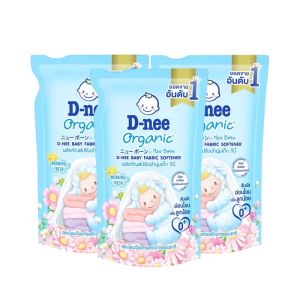 D-Nee ดีนี่ ผลิตภัณฑ์ปรับผ้านุ่มเด็ก น้ำยาปรับผ้านุ่มเด็ก ชนิดเติม ขนาด 530 มล. 1 แพ็ค 3 ถุง