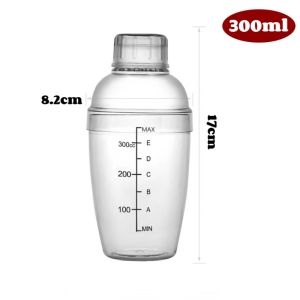 Acrylic Drink Mixer Shake Bottle Milk Tea Shaker Cocktail Juice Shaker Bottle Transparent Double Scale Shaker Cup Bar Supplies