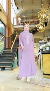 Chikaloka- Kaftan ceruty cantik Nadia jumbo one size fit to xxxxl
