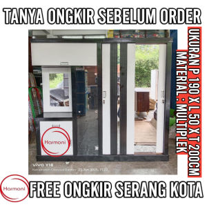 LEMARI PAKAIAN SLEDING MEJA RIAS JUMBO UKURAN 190X50X200CM FREE ONGKIR SERANG KOTA