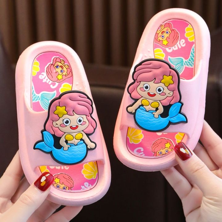 Baby Mermaid Princess Slippers Kids Girl Non-Slip Soft Sole Cute