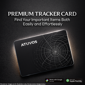 Premium Slim Smart Tracker Card | iOS & Android | Rechargeable Battery | Find My / Find Hub | 2025 Model
