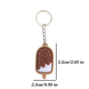 WH 2/1Pcs 3D Printed Ice Cream Keychain - DIY Button Keycap - Keyboards Toys - Stress Relief - Clickable Fingertip Gadget - Hangable Portable - Clicker Sensory Toy