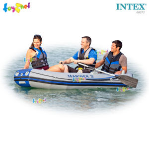 Intex ชุดเรือยางมารีเนอร์ 3 ที่นั่งพร้อมที่สูบลมและพายอลูมิเนียม รุ่น 68373
