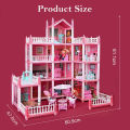 DIY Doll House Princess Castle Villa Dream Princess DollHouse Pretend Play Set 11 Rooms Girl Accessories toys for girls. 