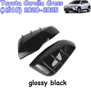 Toyota Corolla Cross 2020-2025 Side Mirror Cover Exterior Car Accessories Glossy Black Carbon