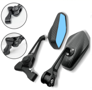 Street King Side V2 Mirror Blue Lens Eye Protection Lens Adjustable Rear View Motorcycle Mirror Universal Napoleon