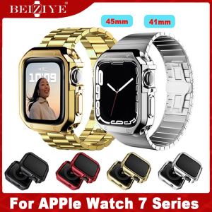Protective Case For Apple Watch 7 SE Case 41mm 45mm Shock Proof Bumper Cover Scratch Resistant Protective Case For Apple Watch Series 7 strap Accessories