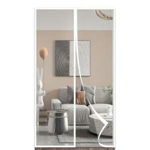 FPOTSK Heavy Duty ic Screen Door Striped Soft Net Self Sealing Mosquito Net Curtain Easy To Clean Breathable Mesh Screen Curtain All Seasons