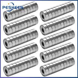 แบริ่งลูกปืนขนาด 100 ชิ้นตลับลูกปืนคาร์บอนเหล็กกล้าขนาดเล็กแบริ่งสเก็ตบอร์ดแบริ่งสำหรับสเก็ตบอร์ด longboards